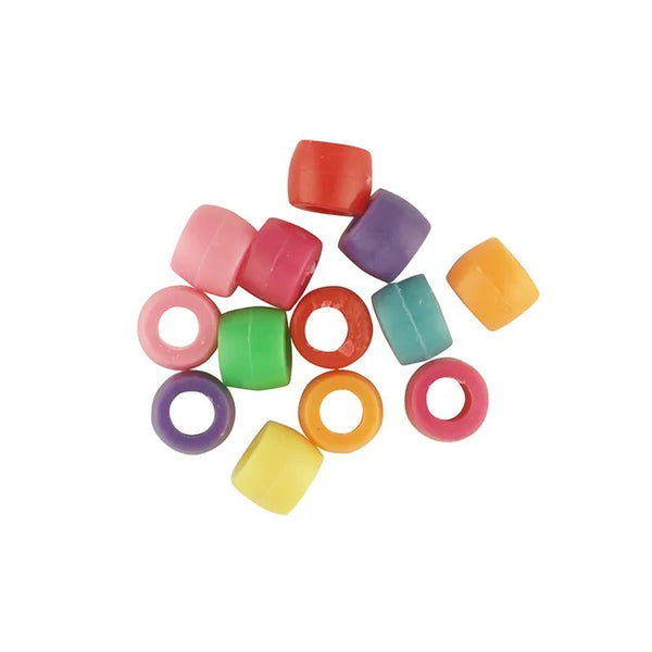 7mm Round Plastic Pony Beads
